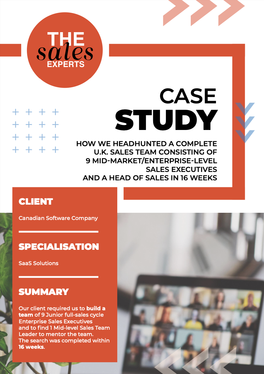 Case study The Sales Experts Recruitment - SaaS solutions
